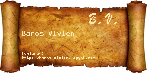 Baros Vivien névjegykártya